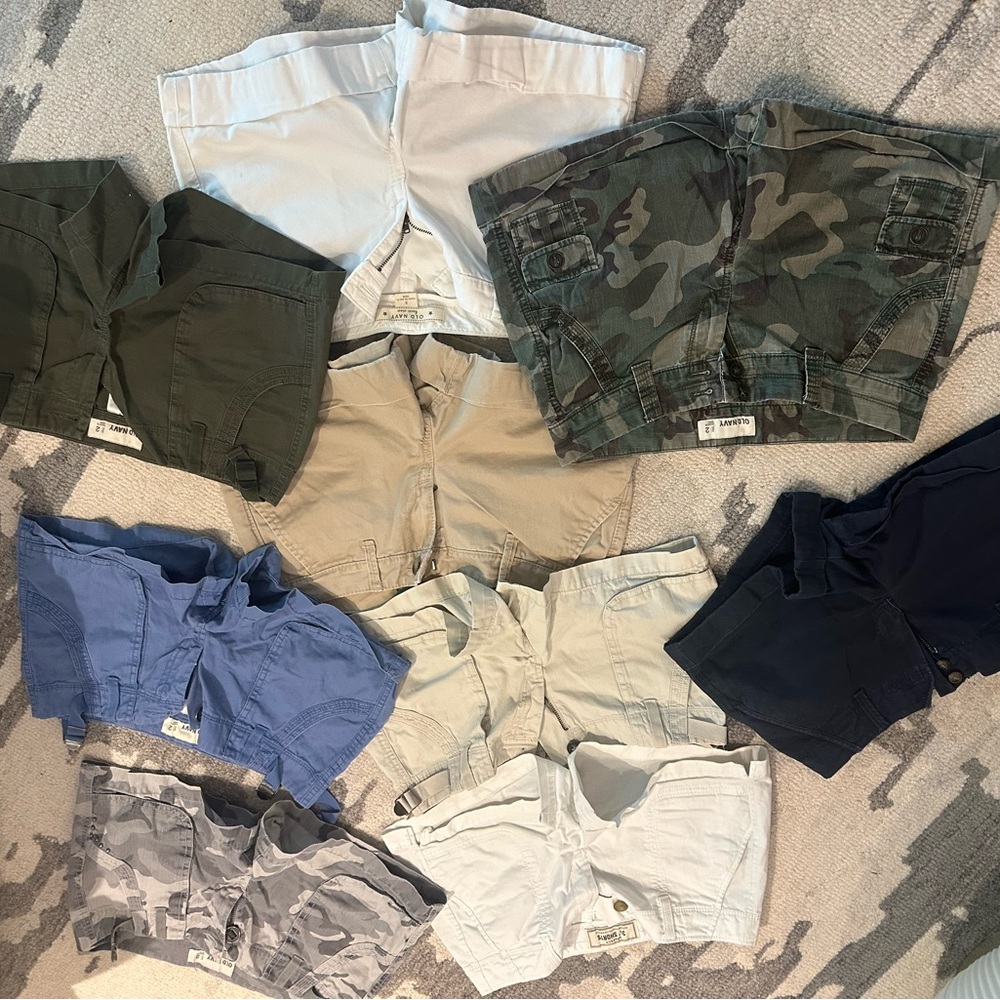Old Navy Women's Shorts Collection - Camouflage, Blue, White, and More